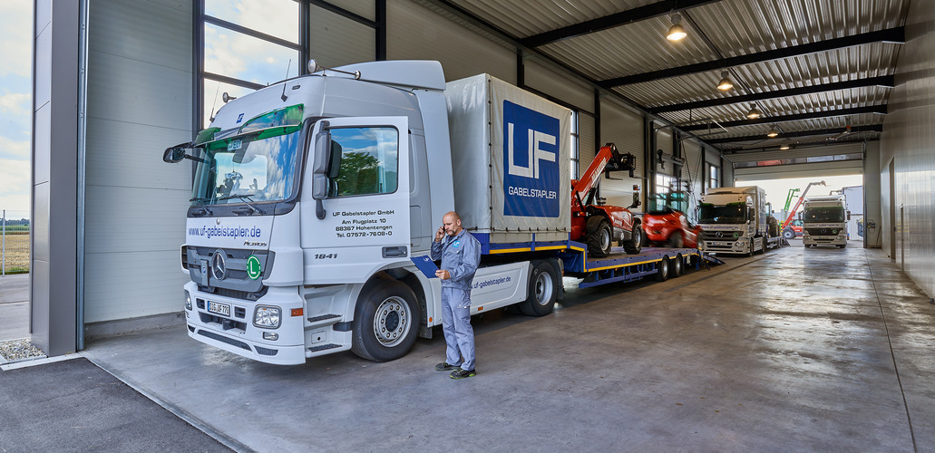 Staplertransport mit UF Gabelstapler